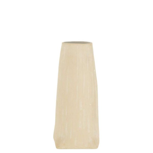 VASE MARIA LONG CERAMIC WHITE SMALL