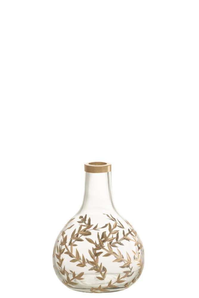 VASE WHEAT GLASS GOLD/TRANSPARENT