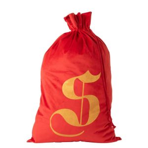 BAG CHRISTMAS S VELVET RED LARGE