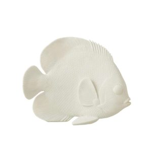 FISH FLAT POLYRESIN WHITE L