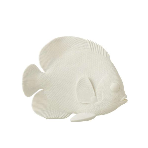 FISH FLAT POLYRESIN WHITE L