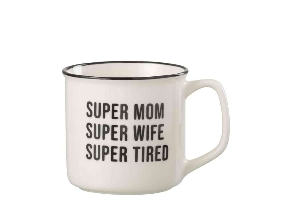 MUG MESSAGE BFF PORCELAIN WHITE/ BLACK