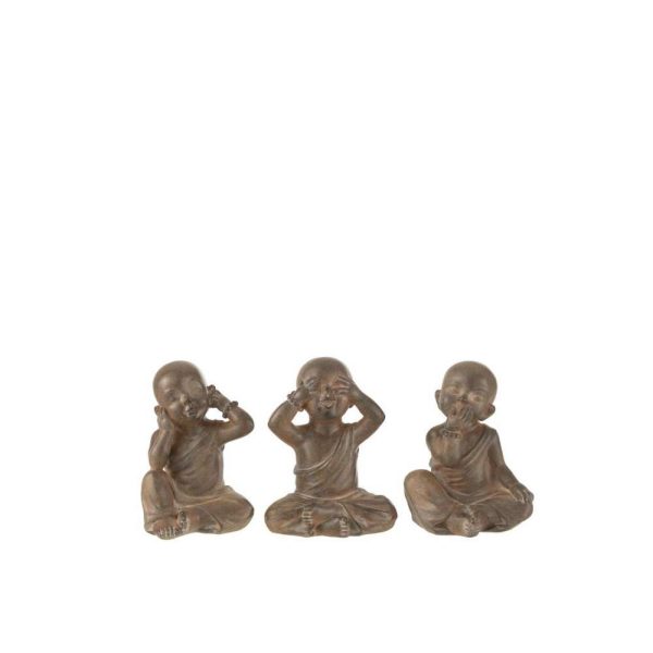 MONK POLY BROWN SMALL ASSORTMENT OF 3