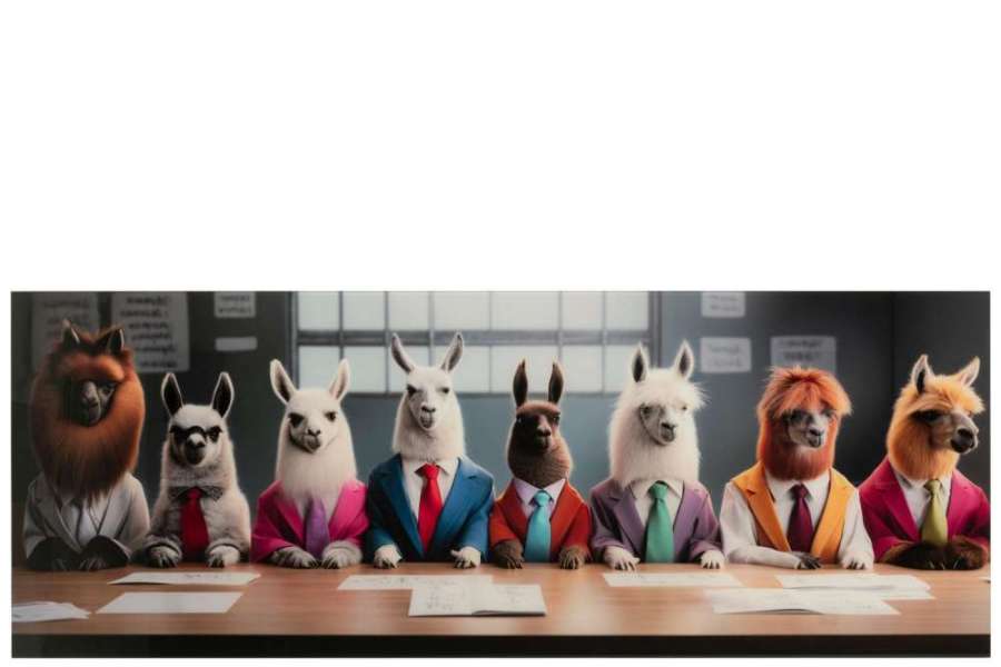 WALL DECORATION OFFICE LAMAS GLASS MULTICOLORED