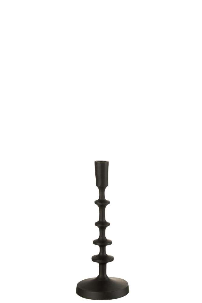 CANDLEHOLDER IZY ALUMINIUM BLACK SMALL