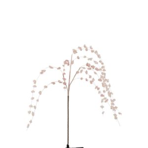 BRANCH HANGING LEAVES FOAM EVA LIGHT PINK