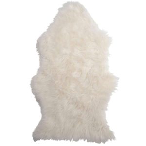 FLOORMAT FAKE FUR WHITE