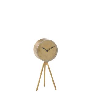 CLOCK OP TRIPOD IRON GOLD SMALL