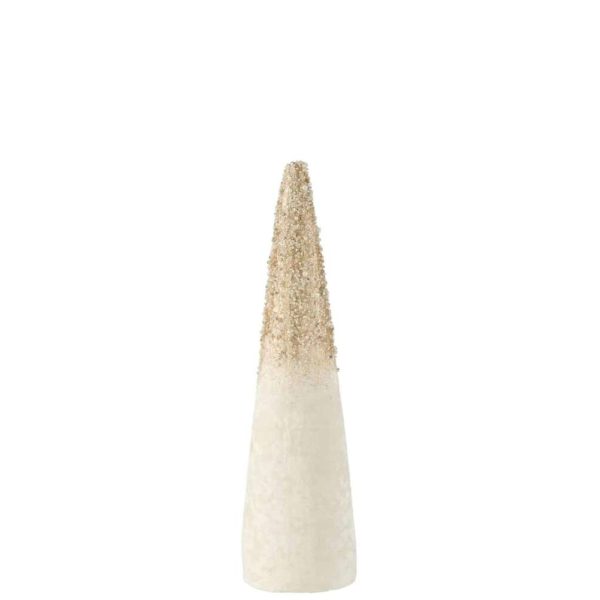 CONE VELVET ECRU PEARLS GOLD SMALL