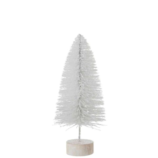CHRISTMAS TREE DECO GLITTER WHITE LARGE