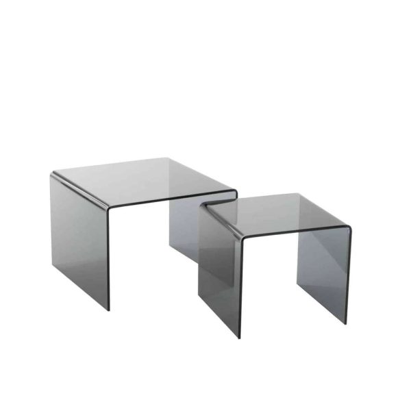S/2 SIDETABLE GLASS BLACK