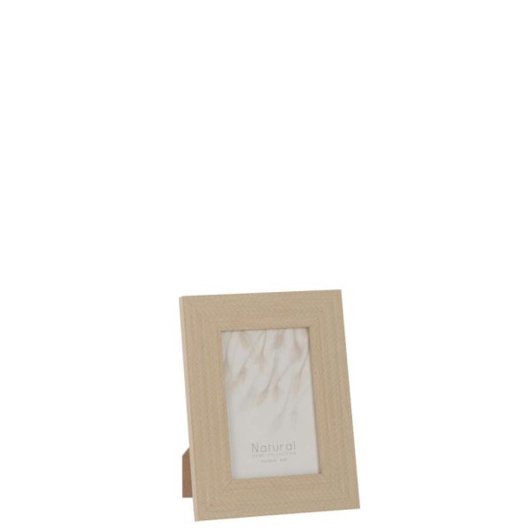 PHOTO FRAME 10X15 WOVEN TEXTURE POLYSTYRENE LIGHT BEIGE
