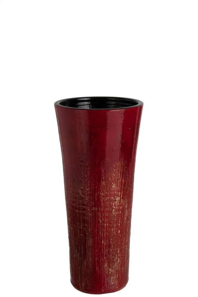 VASE DOT CERAMIC RED/GOLD MEDIUM