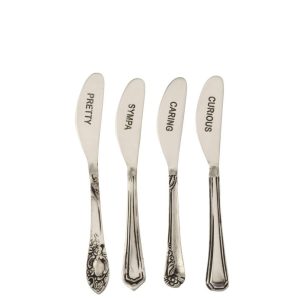 BOX OF 4 SPREADER BRASS SILVER COLORED