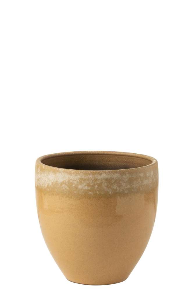 VASE MODERN CERAMIC LIGHT BROWN SMALL