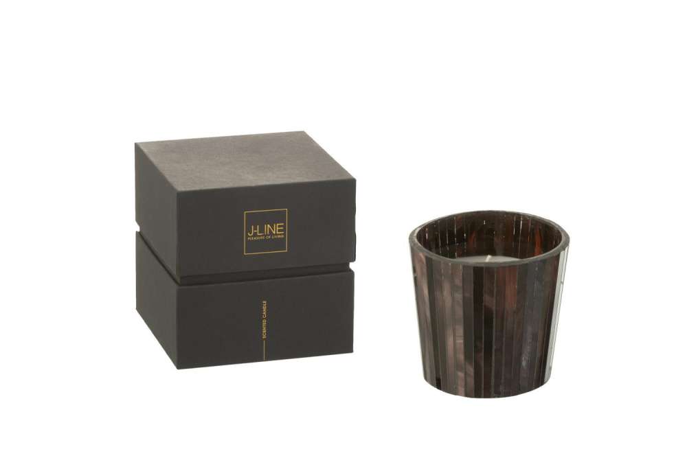 SCENTED CANDLE NOA WOODY AURORA BROWN SMALL-35H