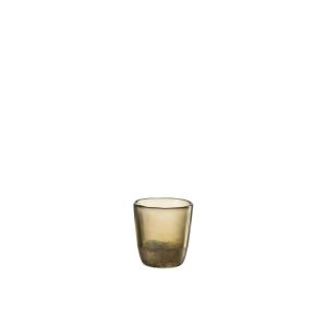 TEALIGHT HOLDER JAALI GLASS GREEN SMALL