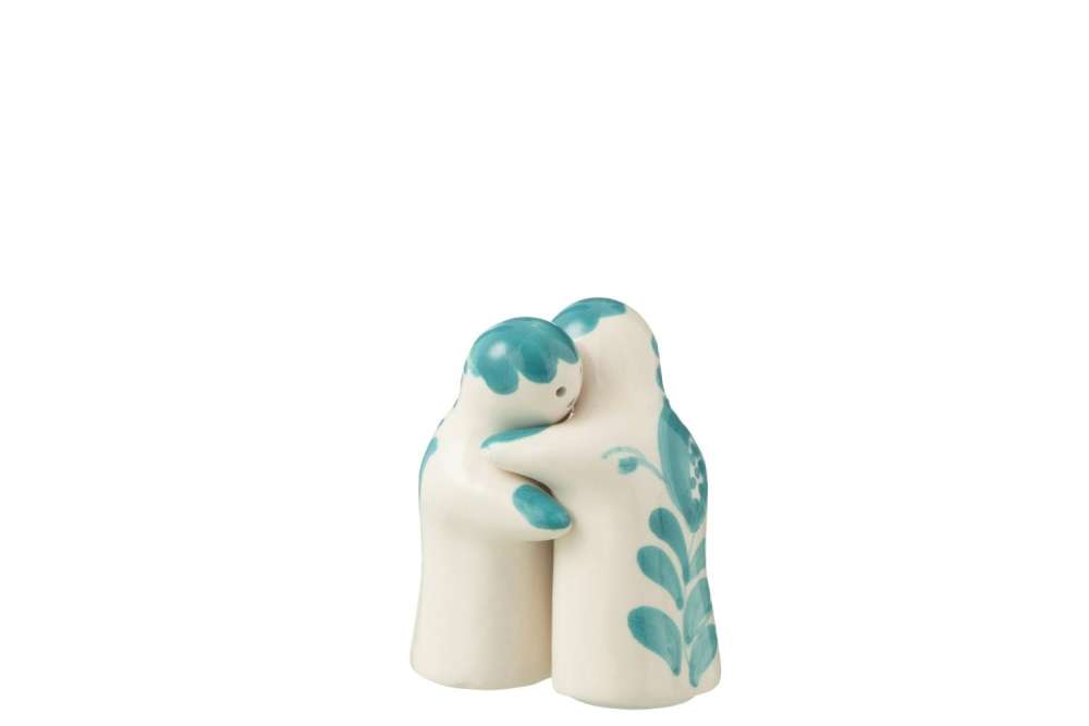 SALT&PEPPER GRANADA CERAMIC WHITE/AQUA
