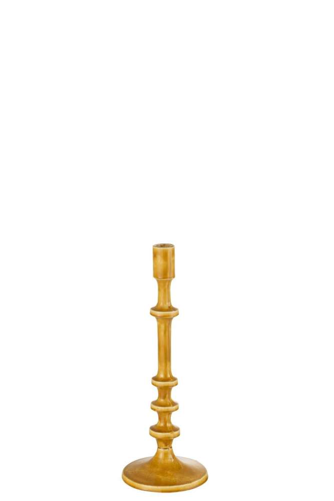 CANDLEHOLDER CLASSIC ALUMINIUM OCHRE S