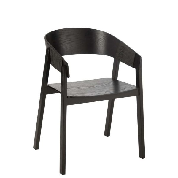 CHAIR NAGA ASHWOOD/ROPE BLACK