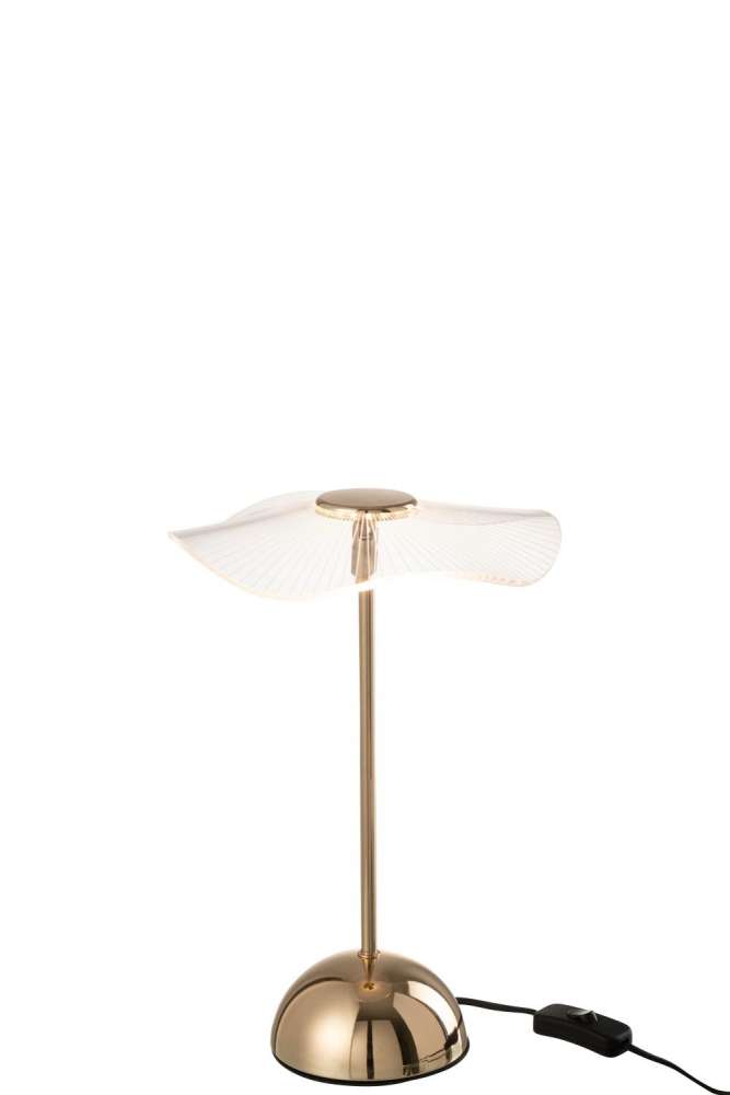 TABLE LAMP LED FLOWER METAL/PLASMALLTIC GOLD SMALL