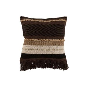 CUSHION ETNIC COTTON BROWN/BLACK/BEIGE