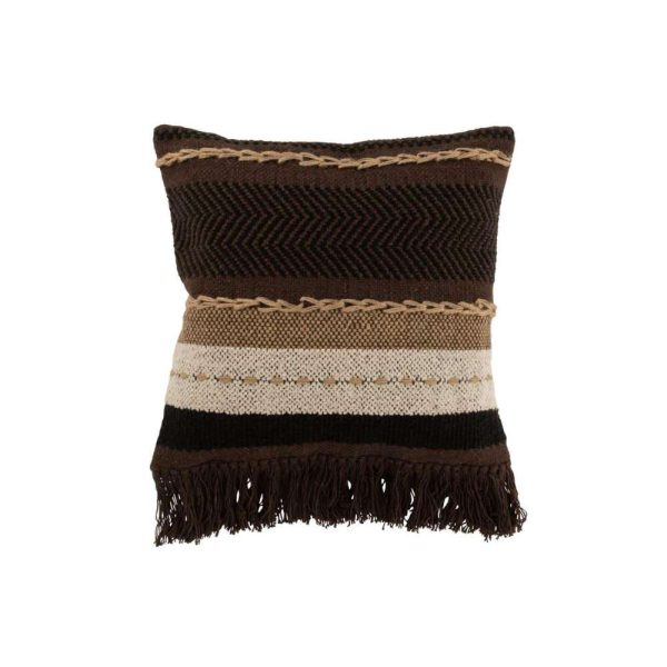 CUSHION ETNIC COTTON BROWN/BLACK/BEIGE