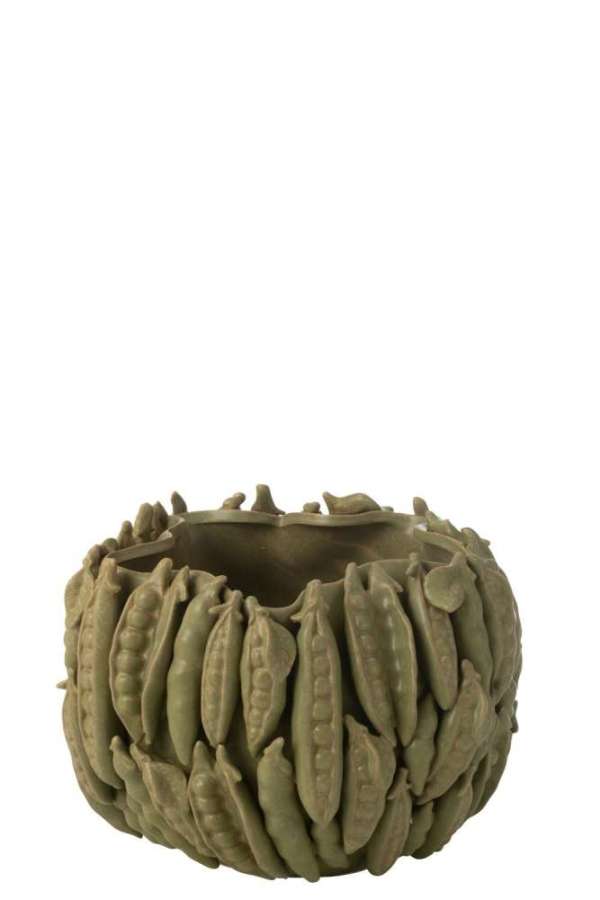 VASE BOTANICA PEAS WIDE CLAY GREEN