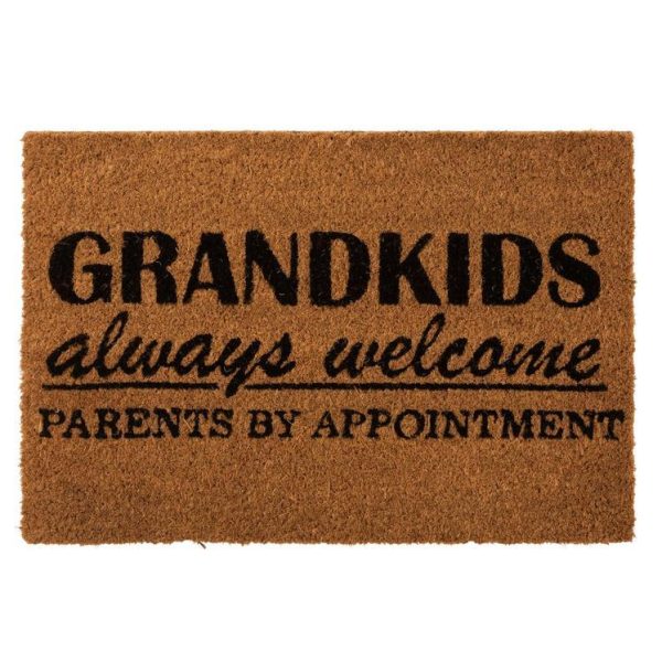DOOR MAT GRANDKIDS COCONUT NATURAL/BLACK