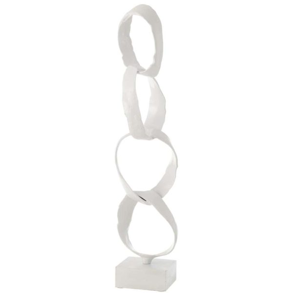 FIGURE RINGS ON FOOT ALUMINIUM WHITE LARGE