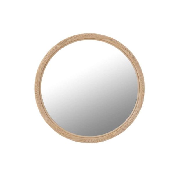 WALL MIRROR ROUND RATTAN/GLASS NATURAL LARGE