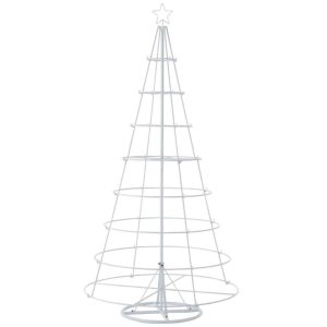 TREE 8 LEVELS METAL WHITE