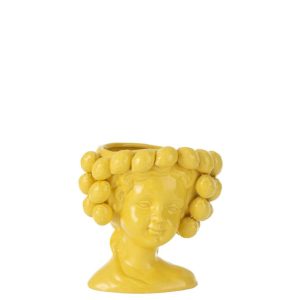 FLOWERPOT LEMONS GIRL CERAMIC YELLOW