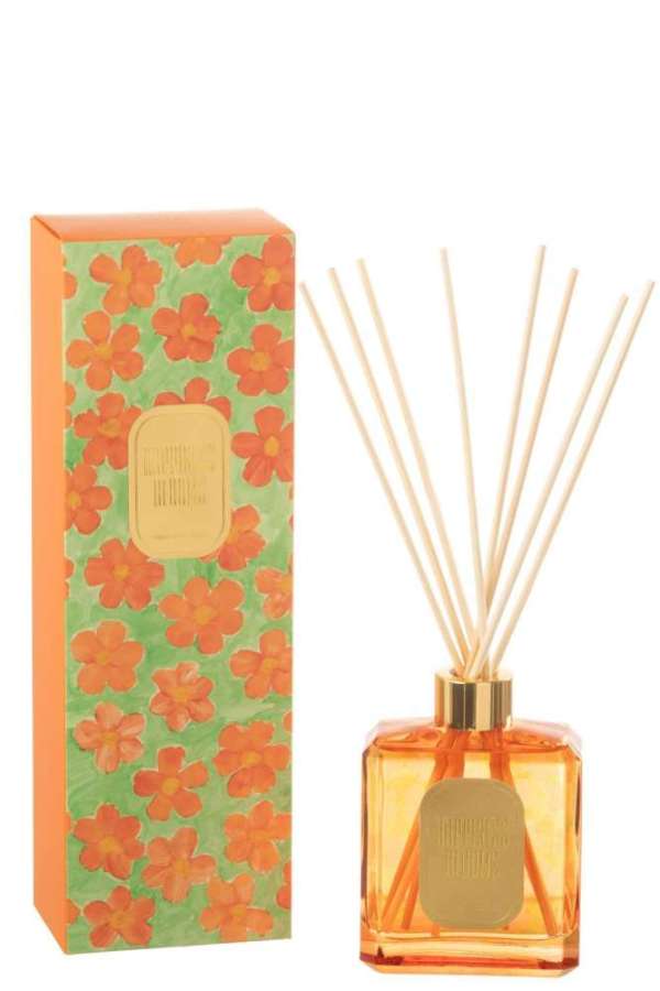 SCENTED OIL FLOWERS ORANGE/GREEN