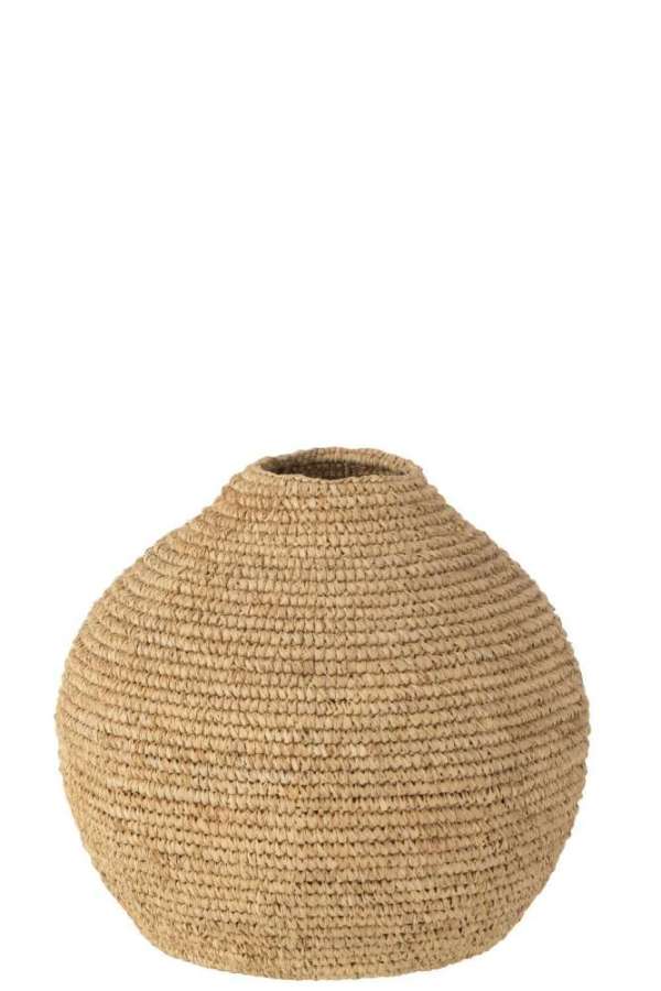 VASE ROUND GRASS NATURAL