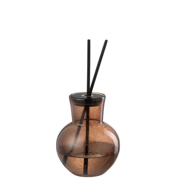 SCENTED OIL VASE LID LI-LY LAND GLASS BROWN