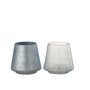 HURRICANE CONIC CRAQUELURE MATT/SHINY BLUE MEDIUM ASSORTMENT OF 2