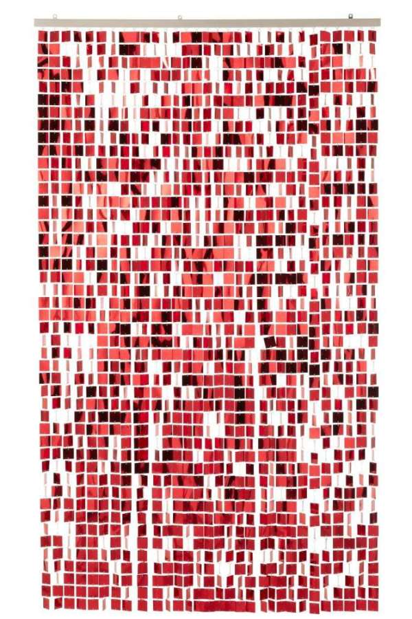 CURTAIN SQUARE PVC RED