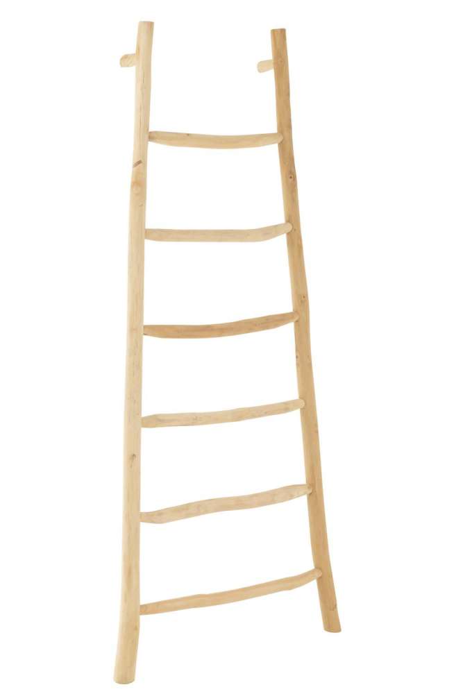 LADDER 6 STEPS TEAK WOOD NATURAL