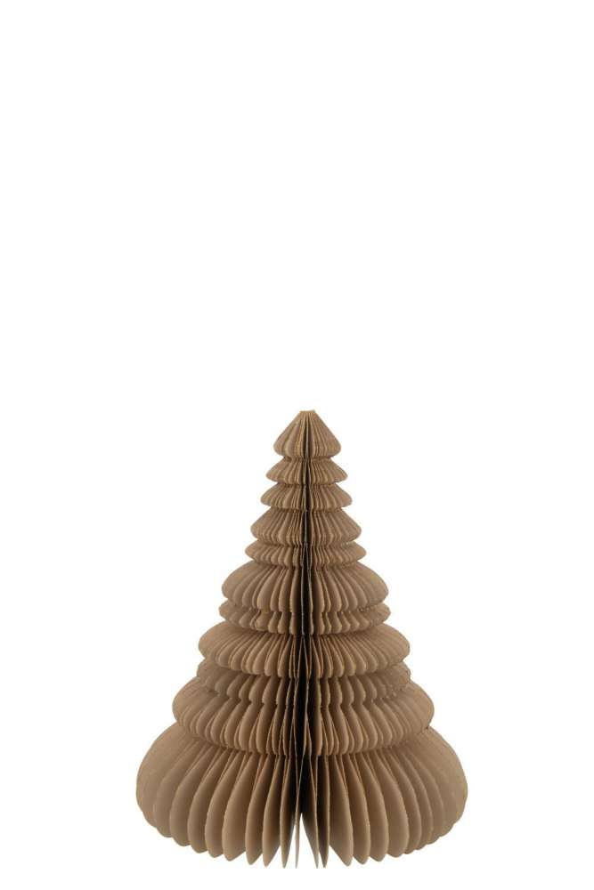 CHRISTMAS TREE FOLDING PAPER BEIGE MEDIUM