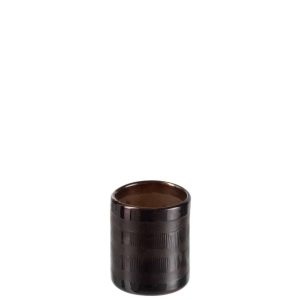 HURRICANE CYLINDER GLASS BROWN SMALL