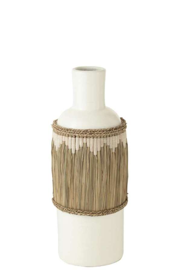VASE PATTERN TERRACOTA/SEAGRASS WHITE/NATURAL