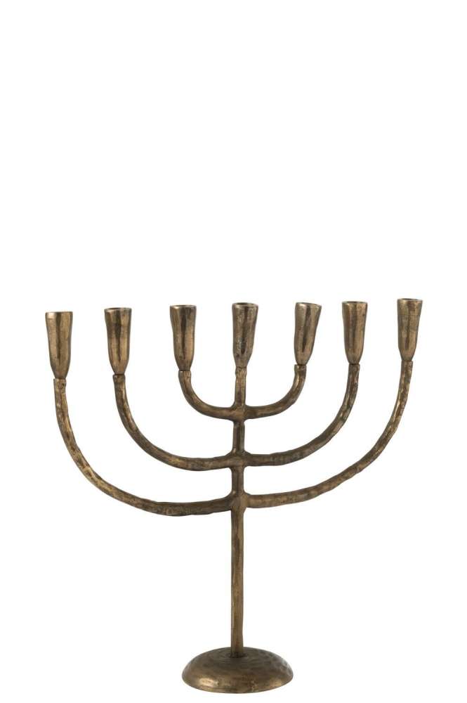 CANDLEHOLDER MENORAH ALUMINIUM BRONZE
