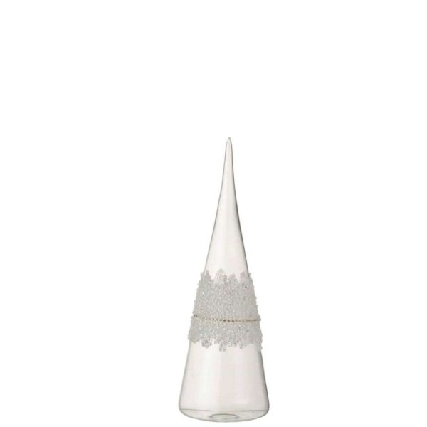 CONE SUGAR MIDDLE DIAMONDS LINE GLASS CLEAR SMALL