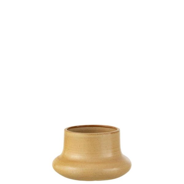 FLOWERPOT ORGANIC CERAMIC BEIGE SMALL