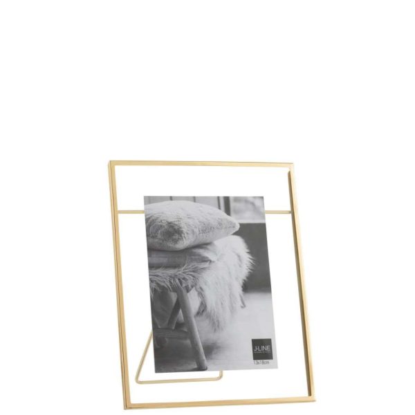 PHOTO FRAME 13X18 TRANSPARENT METAL GOLD LARGE