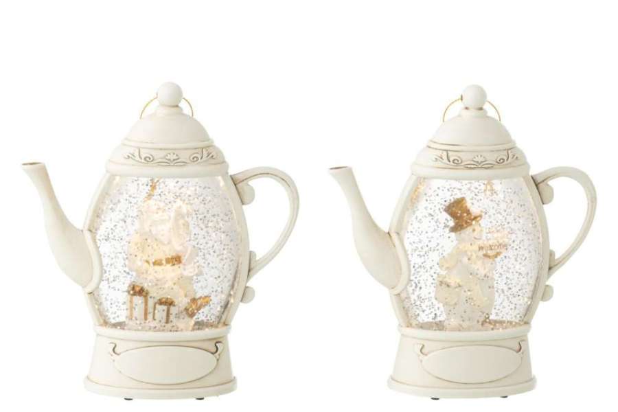 HANGER WATER GLOBE TEAPOT PLASTIC WHITE ASSORTMENT OF 2