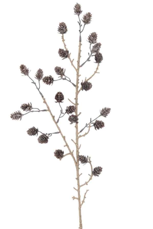 BRANCH PINE CONES PLASTIC BROWN