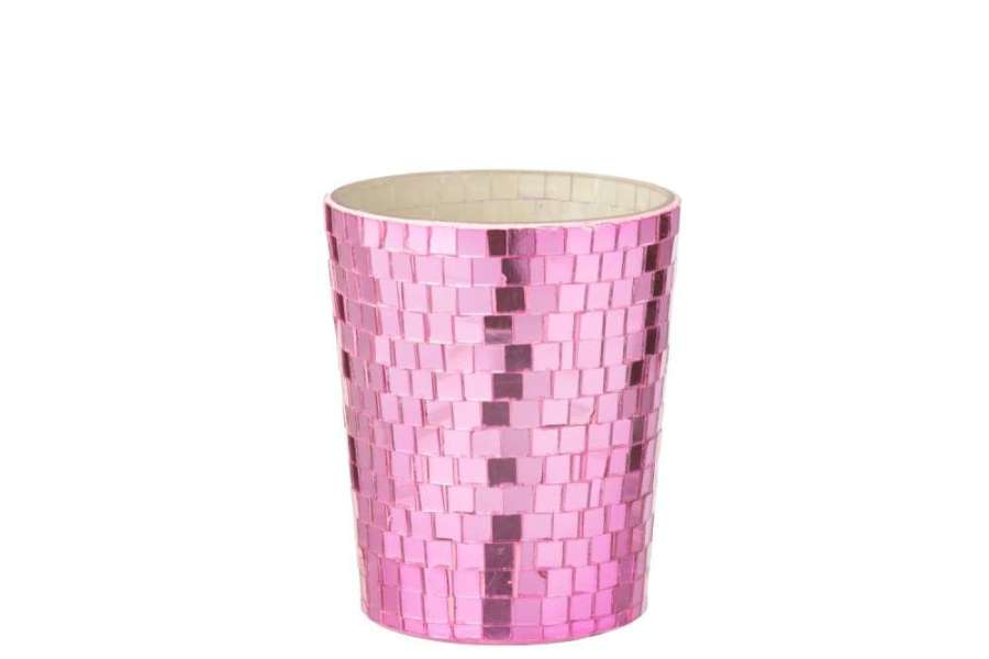 SCENTED CANDLE MIRROR GLASS PINK