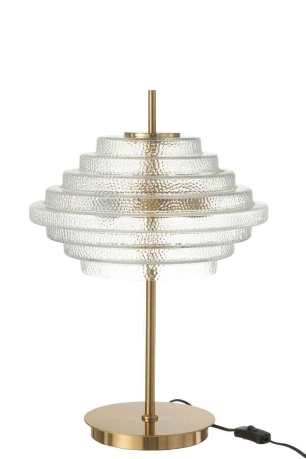 TABLE LAMP LED GOLD METAL/GLASS TRANSPARENT